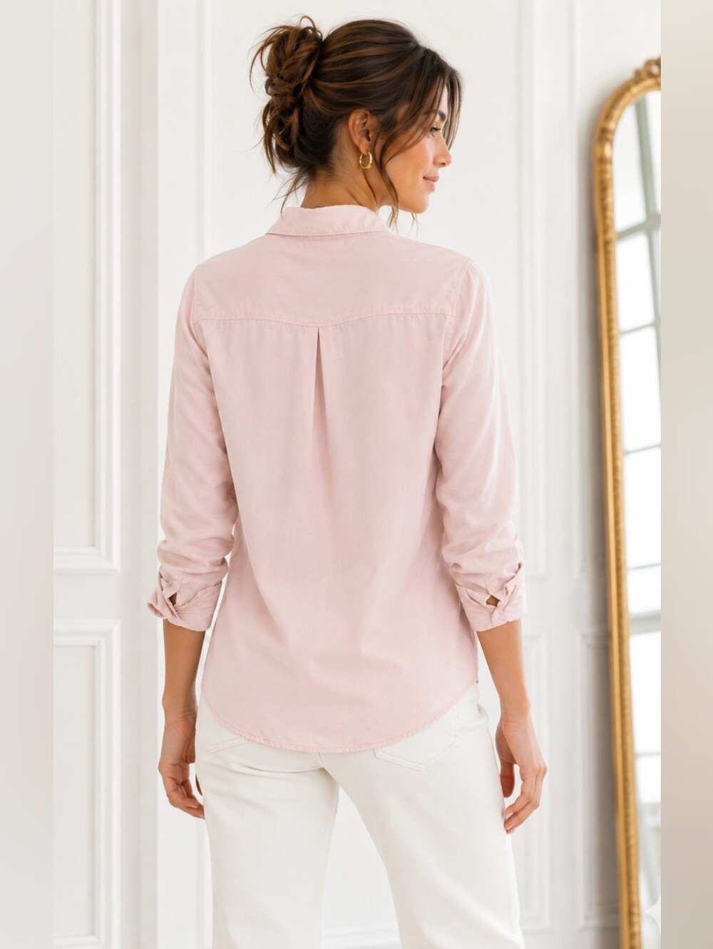 Style & Co. Pink Button Front Long Sleeve Shirt Blouse Size 1X Soft Casual Class - Picture 2 of 8